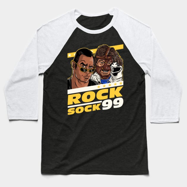 Rock N Sock 99 Baseball T-Shirt by MitchLudwig